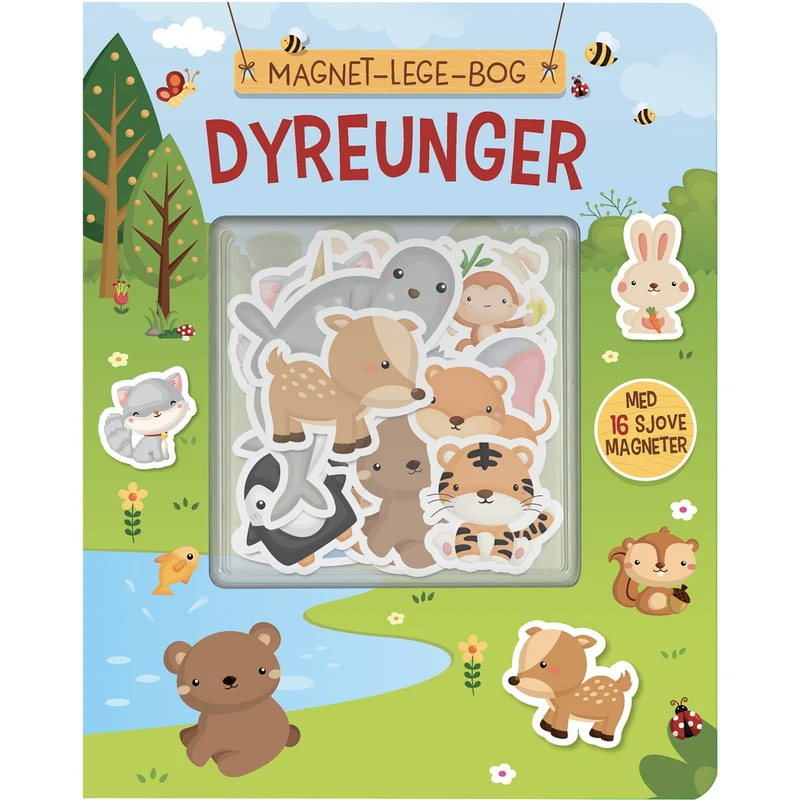 Forlaget Tukan Magnet-lege-bog: Dyreunger