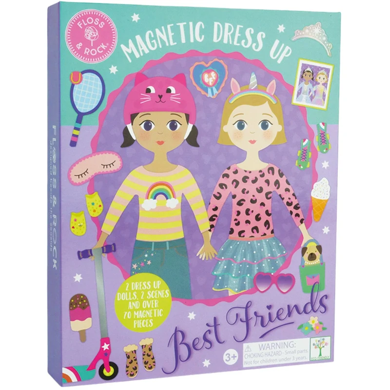 Floss & Rock Magnetisk Påklædnings Figur - Best Friends