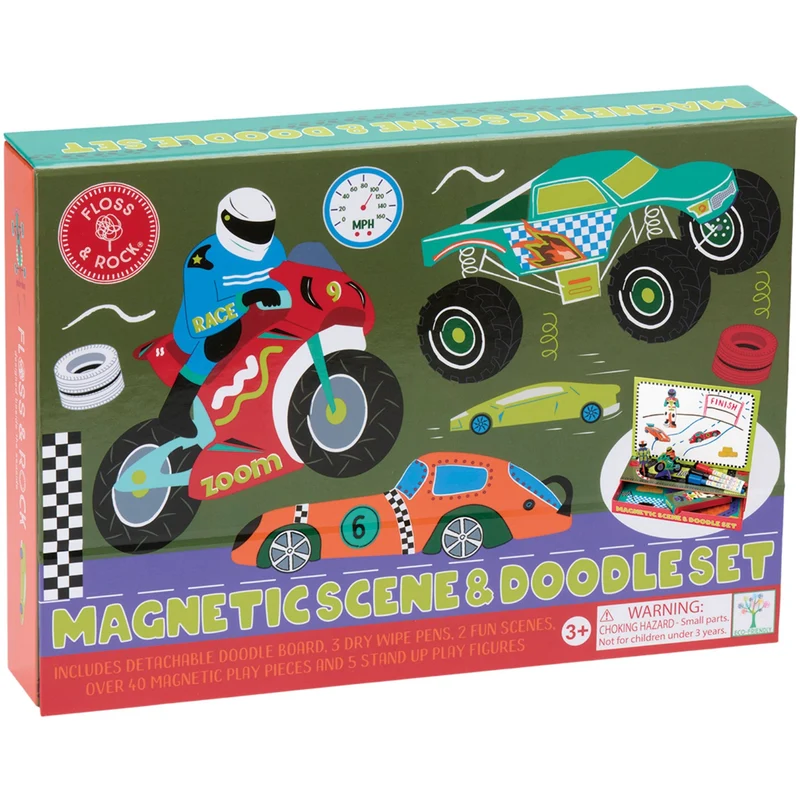 Floss & Rock Magnetisk Lege & Tegnesæt - Cars