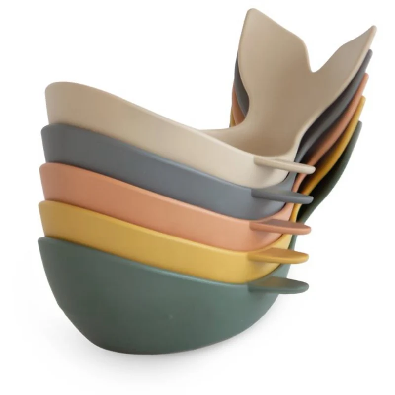 Mushie Retro Mushie Whale Bath Stackers - Retro