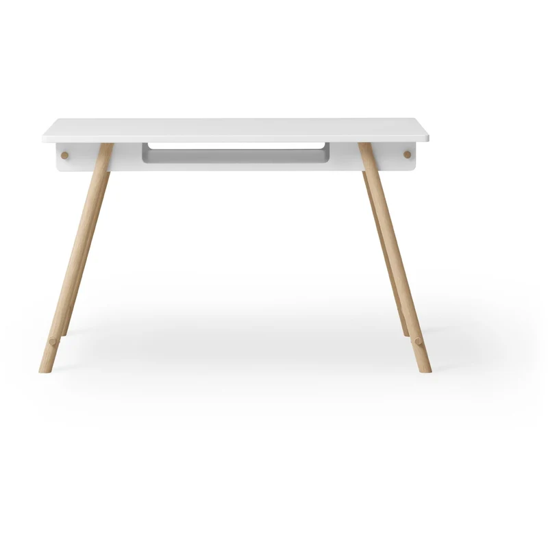 Oliver Furniture Camp Junior Skrivebord Justerbart White/Oak