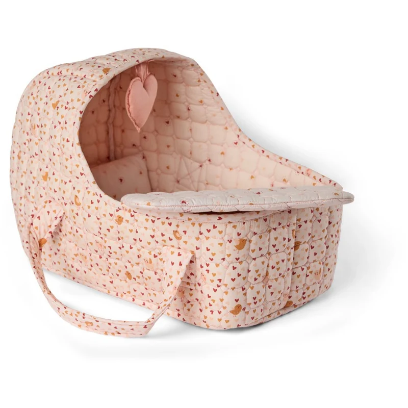 Smallstuff Soft Rose Hearts And Birds Dukkelift, Pude Og Dyne