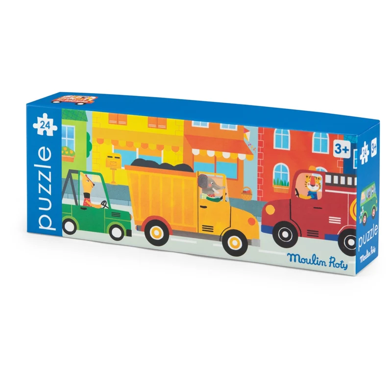Moulin Roty Puslespil 24 Brk - Biler - Les Popipop
