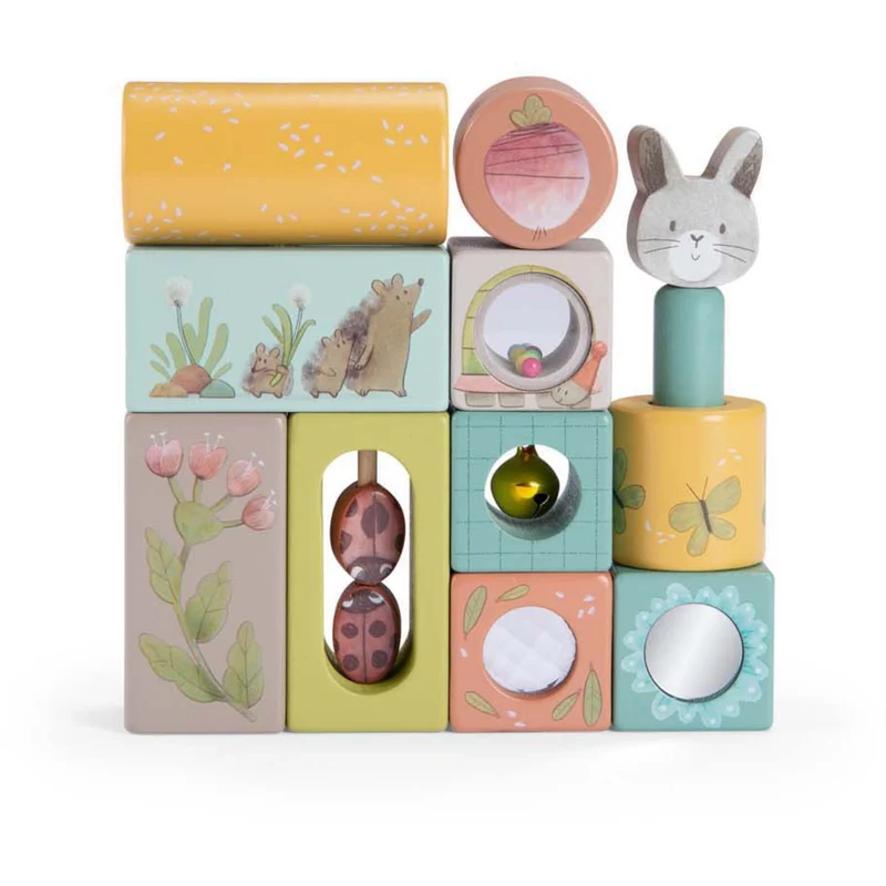 Moulin Roty Aktivitetsklodser - Trois Petits Lapins