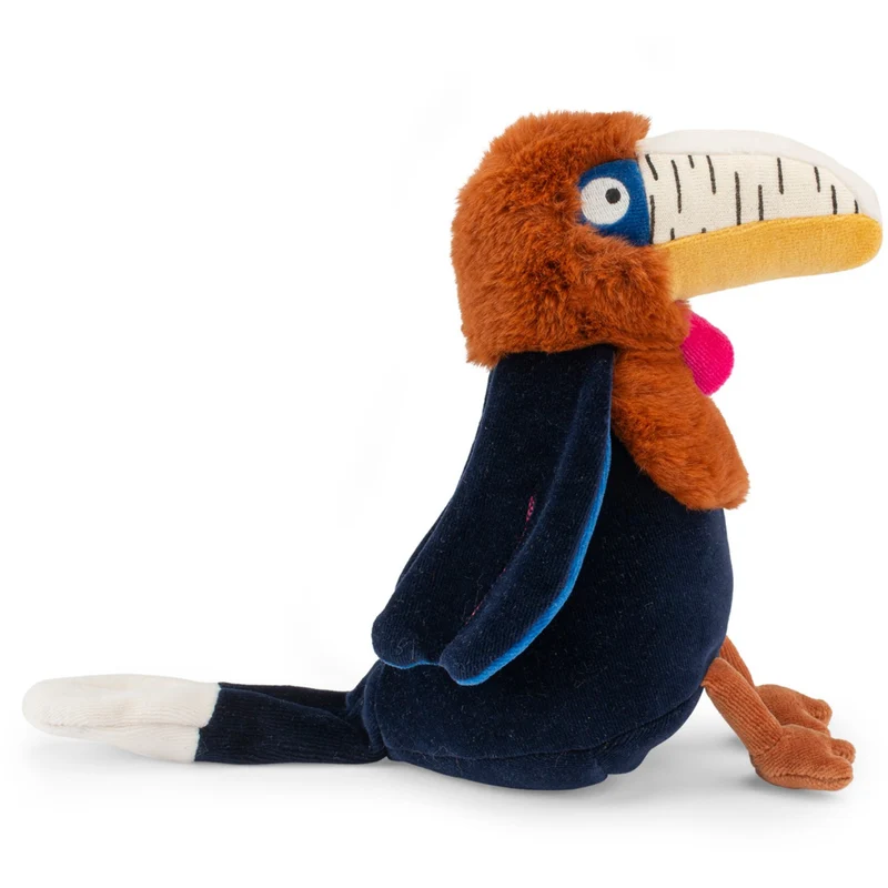 Moulin Roty Tøjdyr Med Musikoptræk - Næsehornsfuglen Litchi 25 Cm - La Forêt Mawa