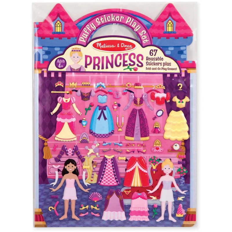Melissa & Doug Multifarvet Puffy Sticker Playset Princess