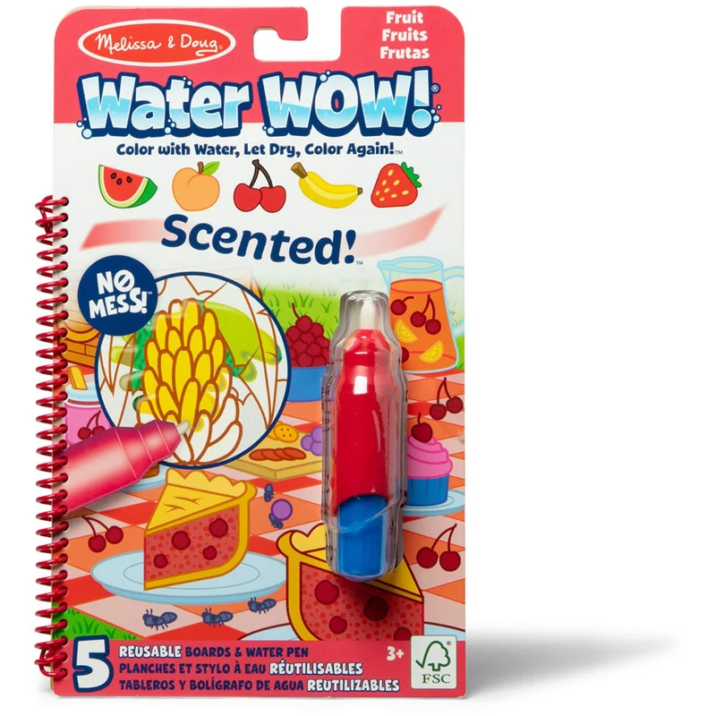 Melissa & Doug Rød Malebog "Water Wow!" Frugtdufte