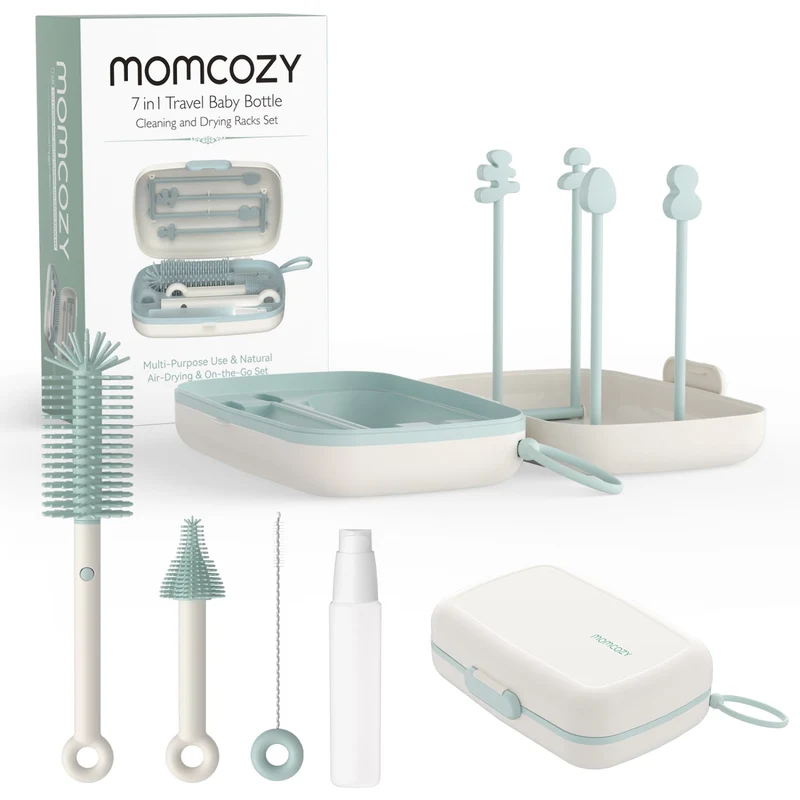 Momcozy Green 7 In 1 Baby Flaske Børste Sæt