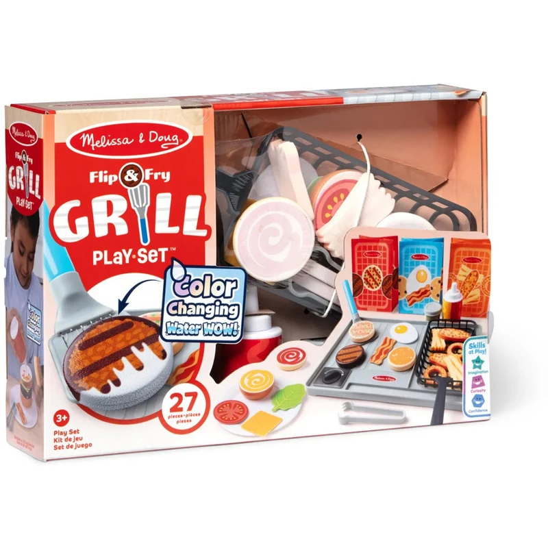 Melissa & Doug Multifarvet Legesæt - Water Wow! Flip & Fry: Grill-Sæt
