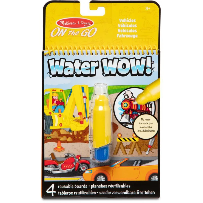 Melissa & Doug Gul Water Wow! Water-Reveal Pad Køretøjer