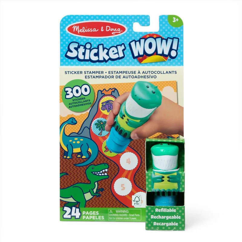 Melissa & Doug Grøn Sticker Wow! Activity Pad Set Dinosaur