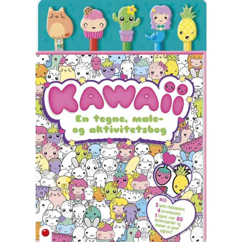 Forlaget Bolden Aktivitetsbog Med Blyanter: Kawaii