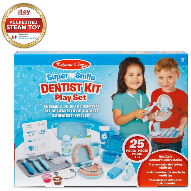 Melissa & Doug Multifarvet Legetøj Super Smile Dentist Play Set
