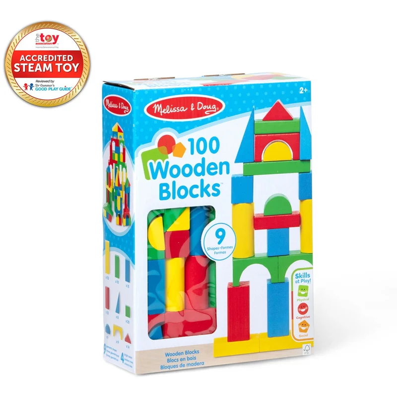 Melissa & Doug Multifarvet Træklodser 100Pcs
