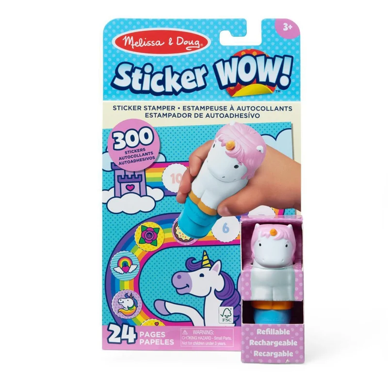Melissa & Doug Lyseød Sticker Wow! Activity Pad Set Unicorn