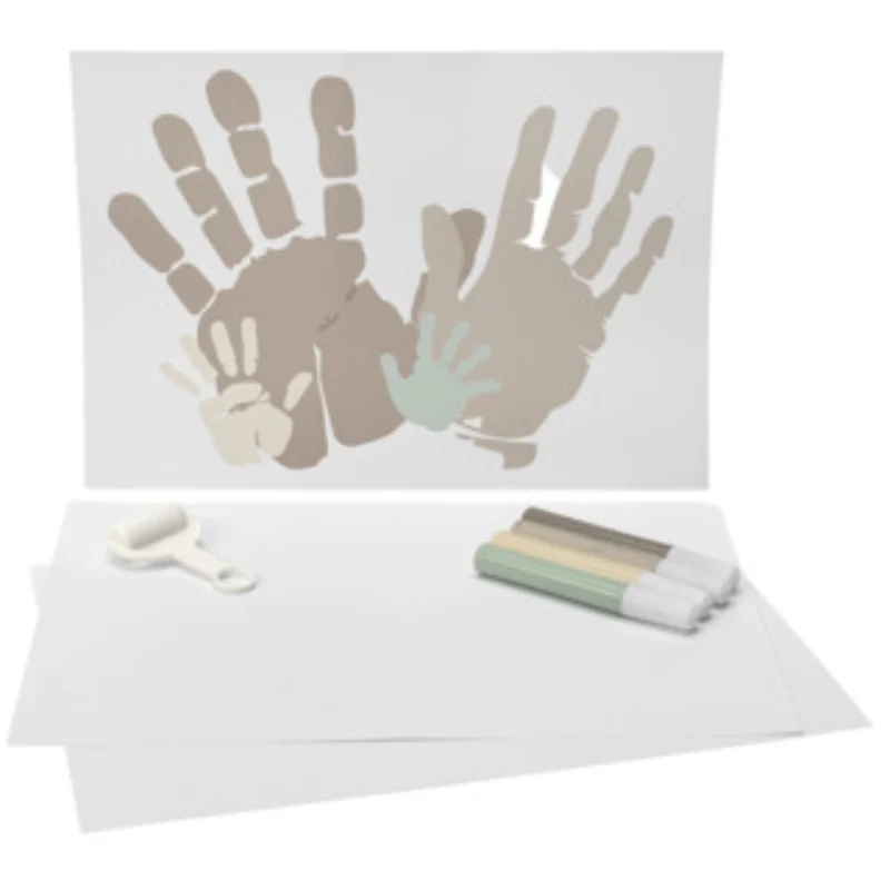 BAMBAM White Family Handprint Kit, 4 Colors
