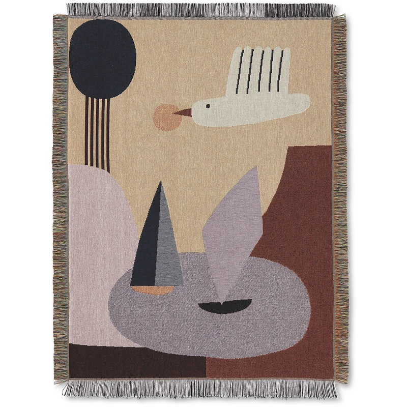 Ferm Living Multi Bird Tapestry Tæppe