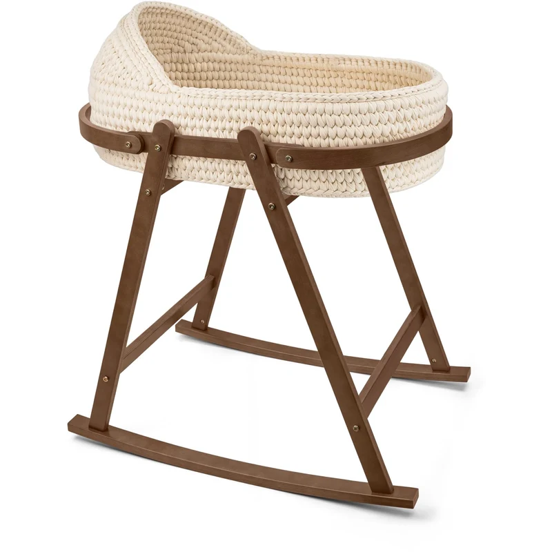 Moonboon Nature Crocheted Moses Kurv Og Stand (Bundle)
