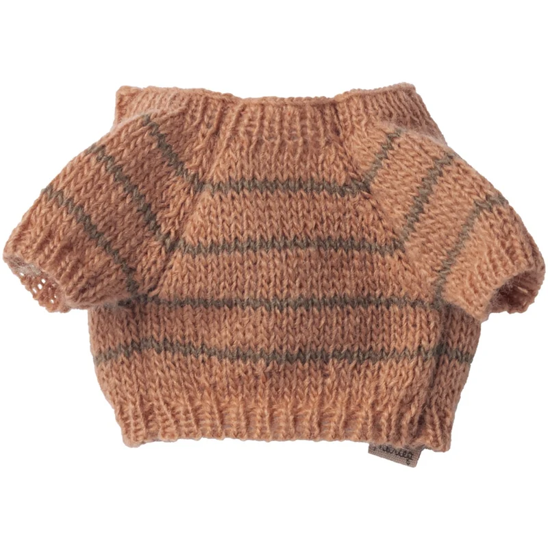 Maileg Hvalpetilbehør , Small, Strikket Sweater - Koral
