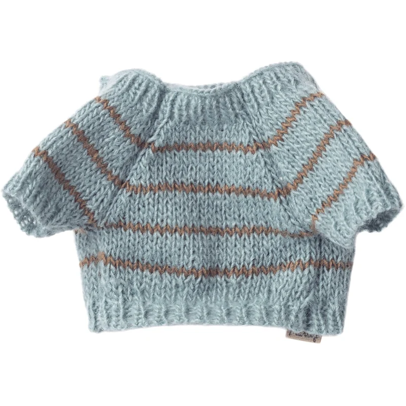 Maileg Hvalpetilbehør , Small, Strikket Sweater - Lys Blå
