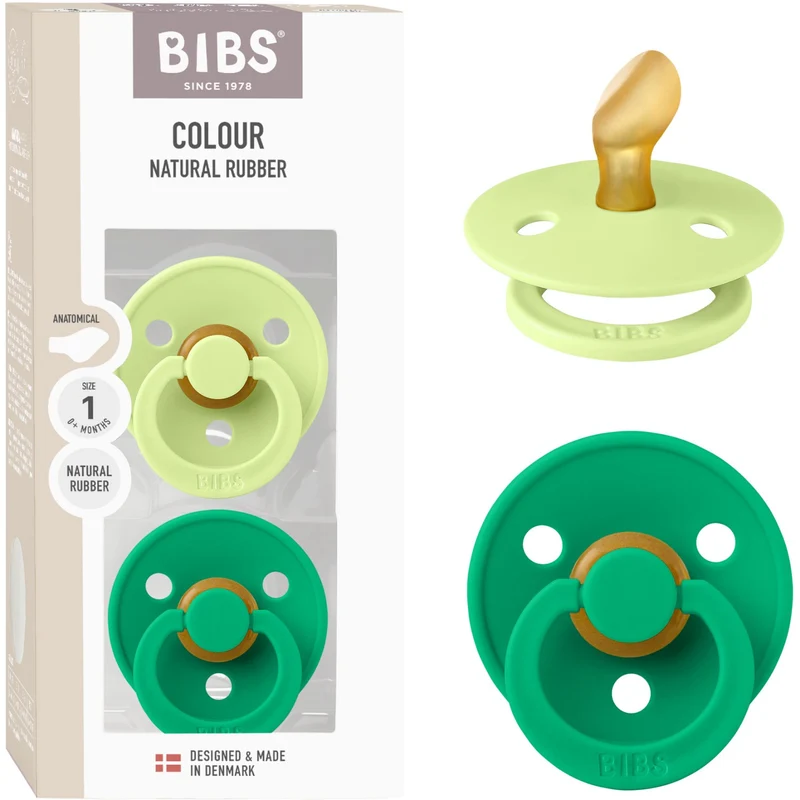 Bibs Matcha/Cactus Sut Colour 2-Pak Anatomical Latex