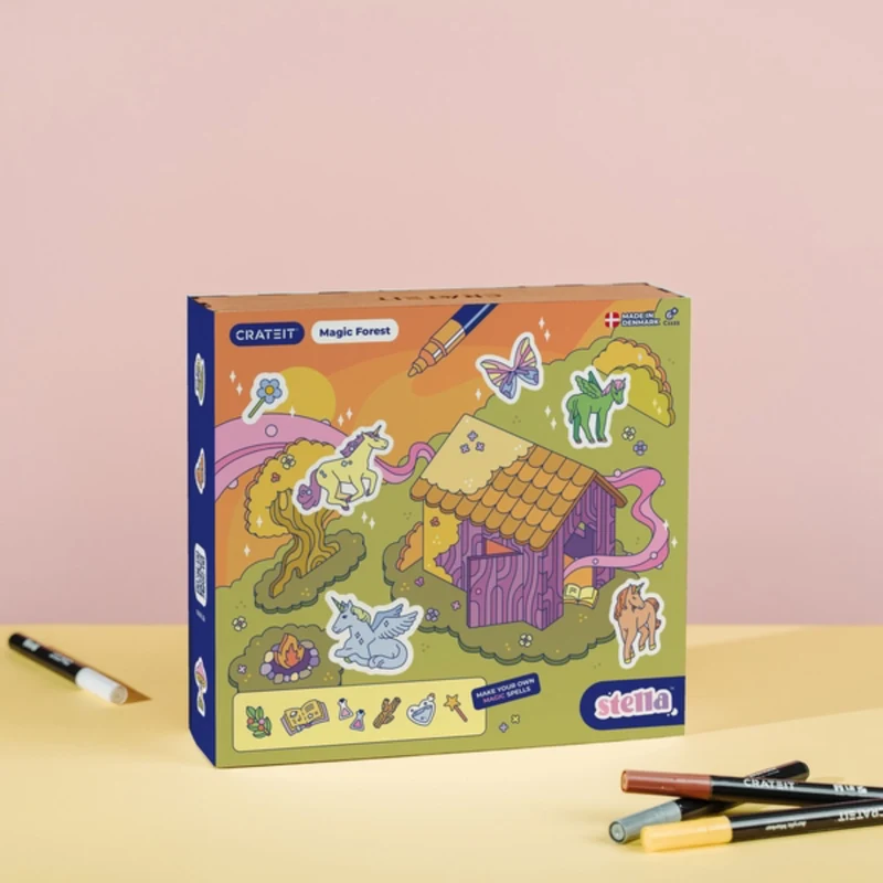 Crateit Unicorn Wooden Legetøj Magic Forest