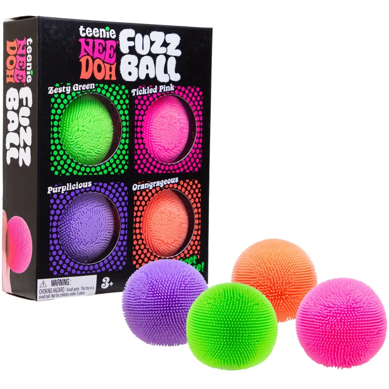 NeeDoh Teenie Fuzz Bold 4 -Pack CDU