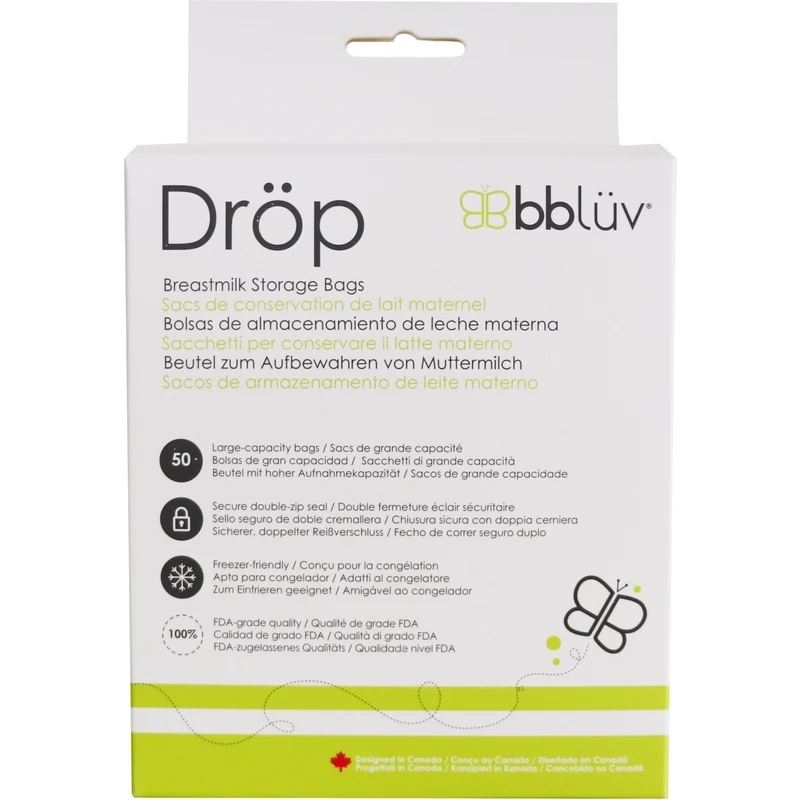 bblüv Transparent Brystmælk Opbevaringsposer 50 Pak