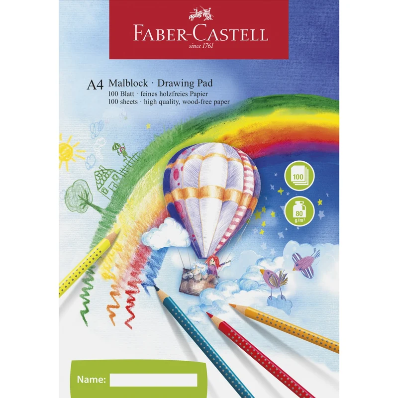 Faber-Castell Tegneblok Med 100 Hvide A4-Ark