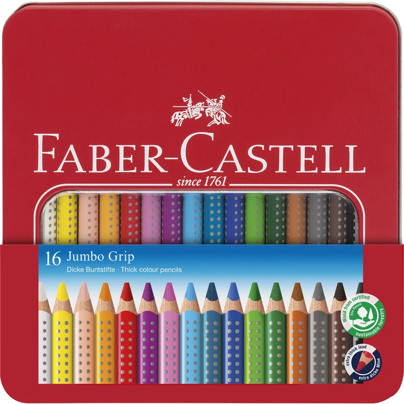Faber-Castell Akvarel Jumbo Grib 16 Stk