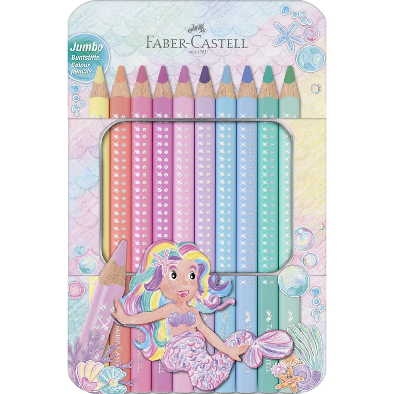 Faber-Castell Jumbo Sparkle Farveblyanter Pastel