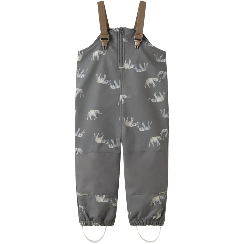 Name It Quiet Shade Elephant Nmmalfa08 Softshell Smækbukser AOP Fo