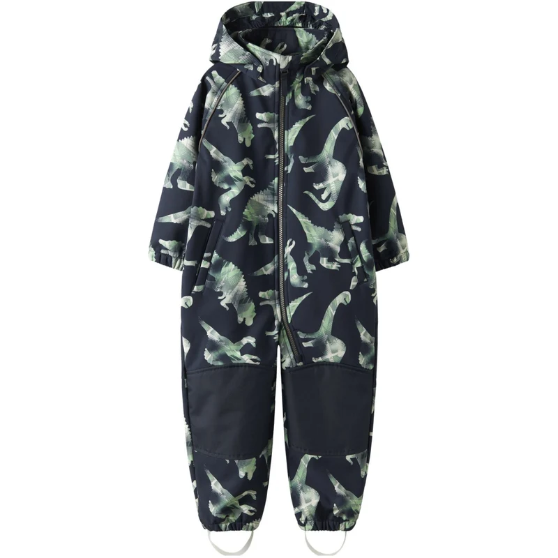 Name It Dark Sapphire Graphic Dino Nmmalfa08 Softshell Dragt Aop 1Fo Noos