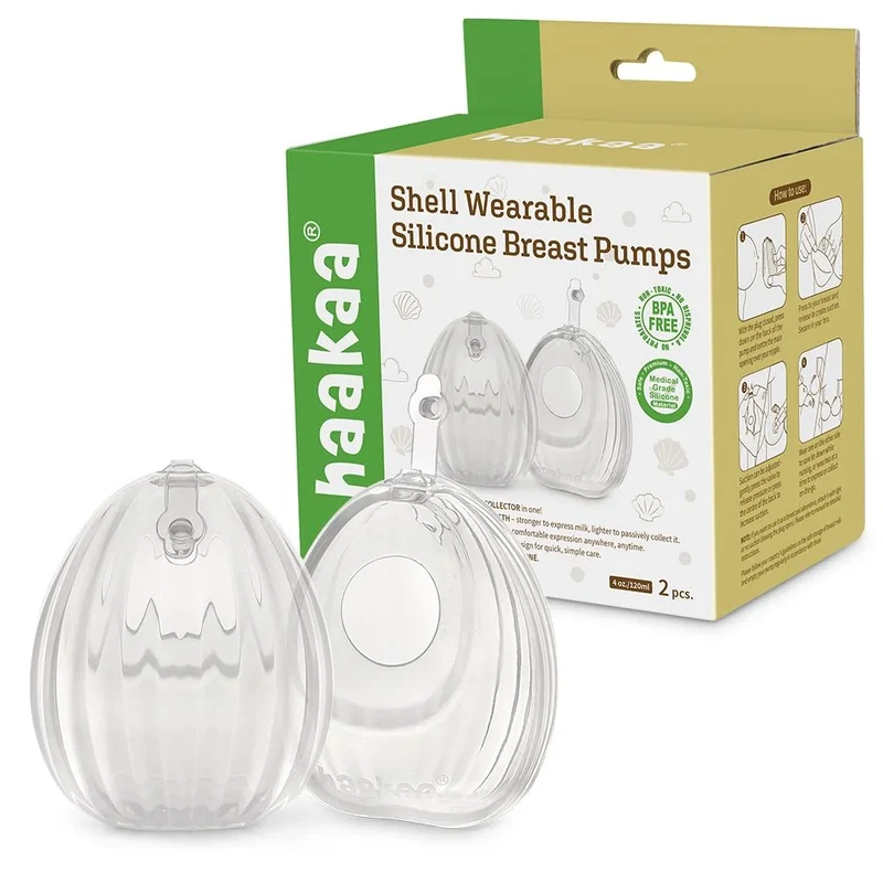 Haakaa Clear Skal Bærbar Brystpumpe 2-Pak 120ml