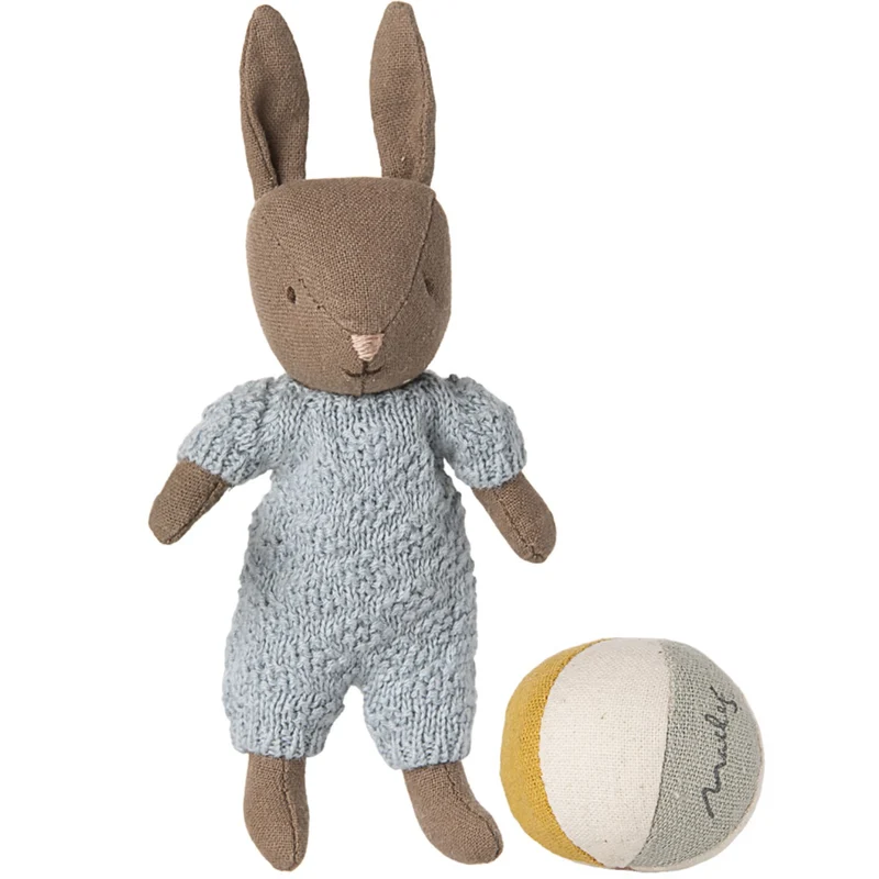 Maileg Hare Sæt, Micro - Brun - Blå