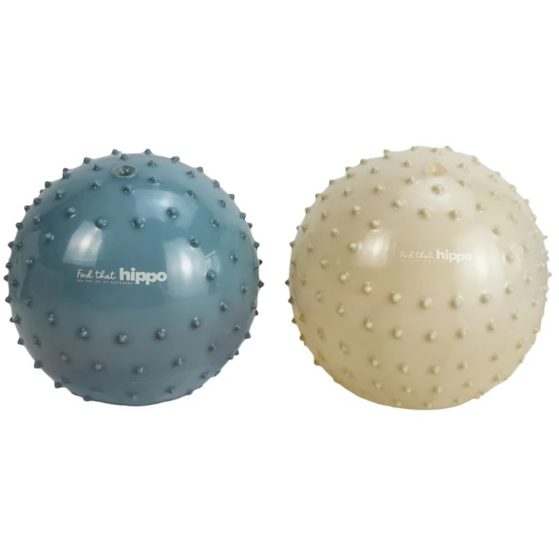 Find that Hippo Sansebolde - Sæt Med 2 Stk., Farver Metallic Blue & Khaki