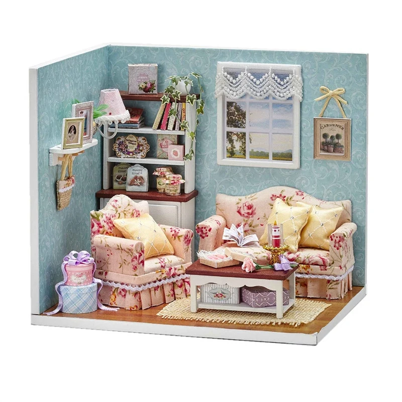 DIY Wooden Dolls house Miniature Kit Kids Toy
