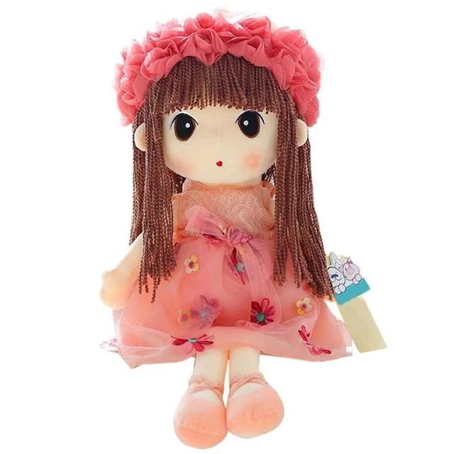 Cute Sweet Girls Model Plush Stuffed Dolls Toys Wedding Lovely Rag Doll Decoration Kids Birthday Gift