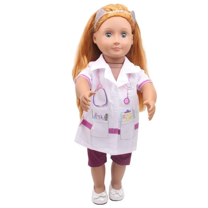 Fits 18 Inch American Dolls Girl Madame Alexander Handmade Doll Clothes Nurse Uniform