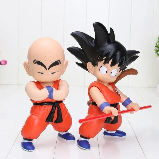 2pcs/Lot 18cm/7 inch Height Japan Anime Dragon Ball Z Goku Kuririn PVC Action Figure Dragonball In box