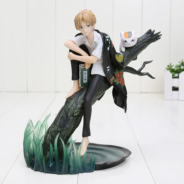 Anime Natsume Yuujinchou with Nyanko Sensei Little Fox PVC Action Figure Model 18CM