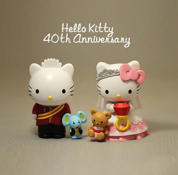 new arrival Anime Hello Kitty Figures Set Sanrio Couple Wedding Gift Action Figure Toys Figurines anniversary limited Model