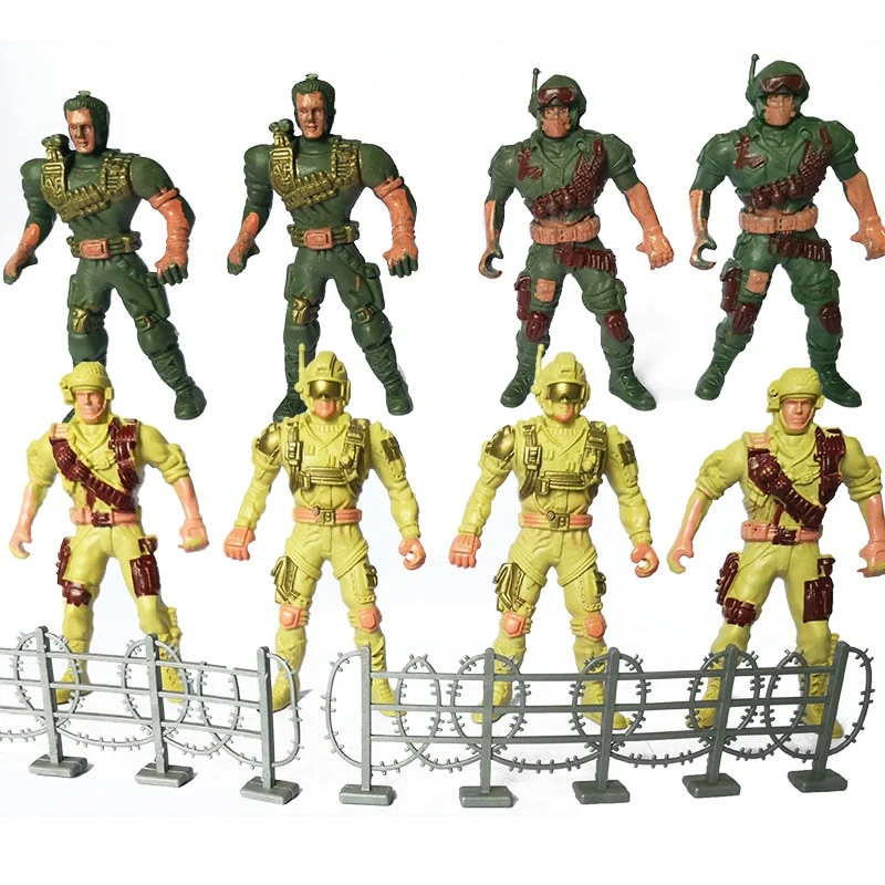 10pcs Commando Soldier Model Military Model Seal Commando World War Action Toy Figures Model Toys for Boys Super Dad