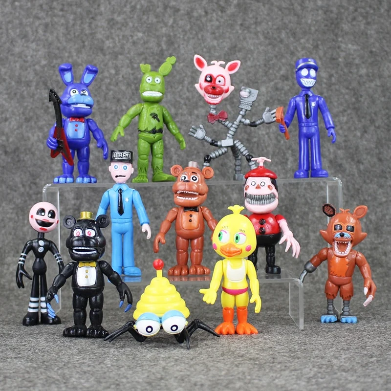 NEW 12PCS/SET FNAF Figure Dolls Action Figures Kid Toys Christmas Gifts 5-9cm in stock for WJ433