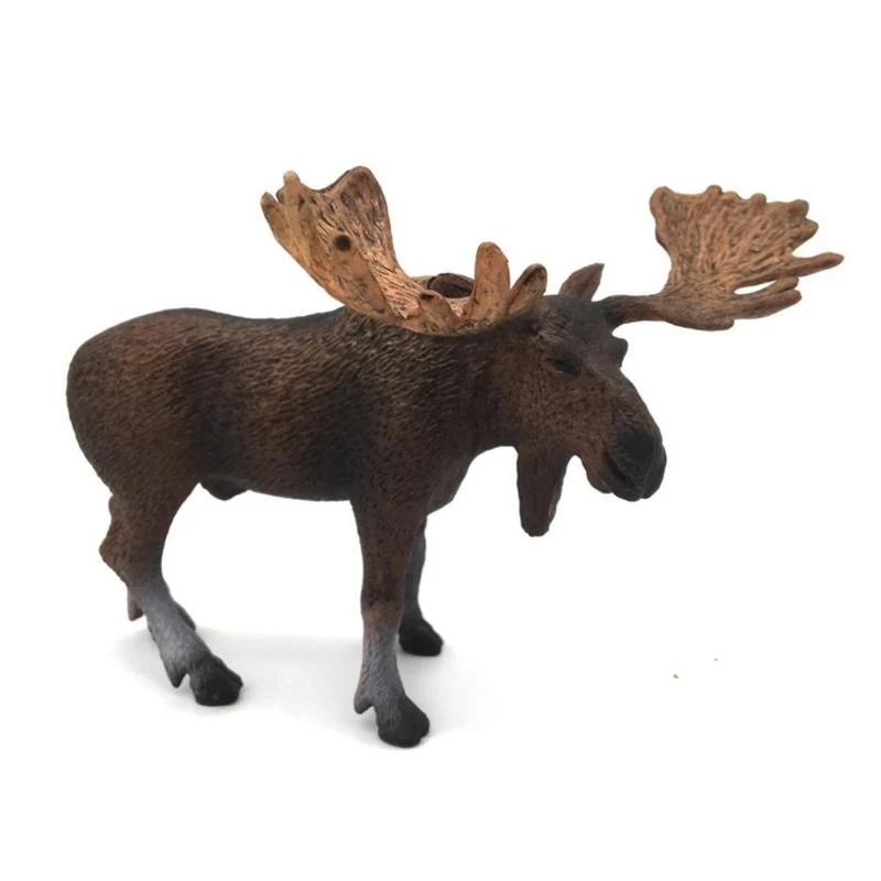 Simulation Elk Animal Model Dolls PVC Action Figures Toys Kids Puzzle Toys for Children Birthday Gift Home Party Decorations