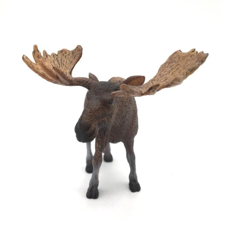 Cute Simulation Elk Animal Model Dolls Action Figures Toy Kids Gift Home Decoration