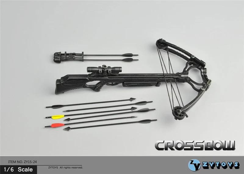 ZY TOYS 1/6 Walking Dead Daryl Crossbow Arrow Weapon Model F 12" Action Figure