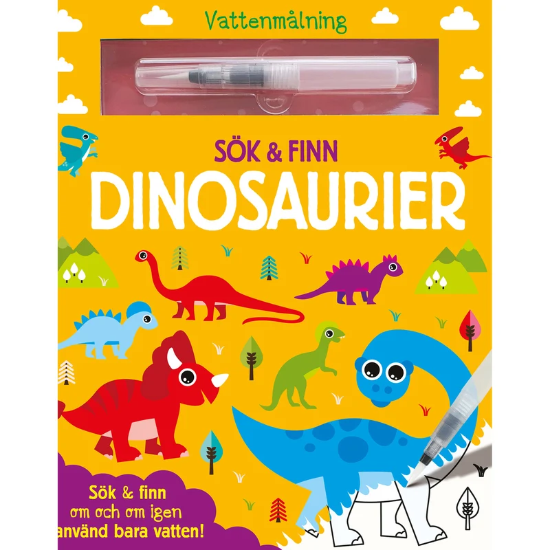 Vattenmålning Dinosaurier