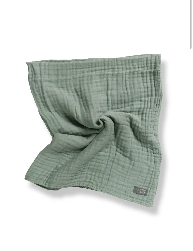 Muslinfilt Jade green