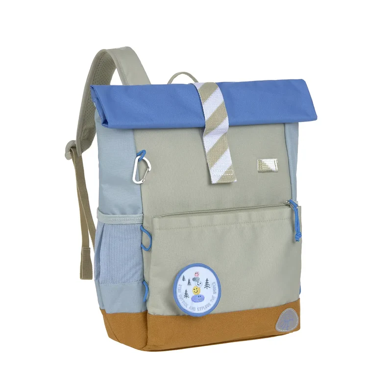 Ryggsäck medium rolltop sunny Explorer, blå/grön